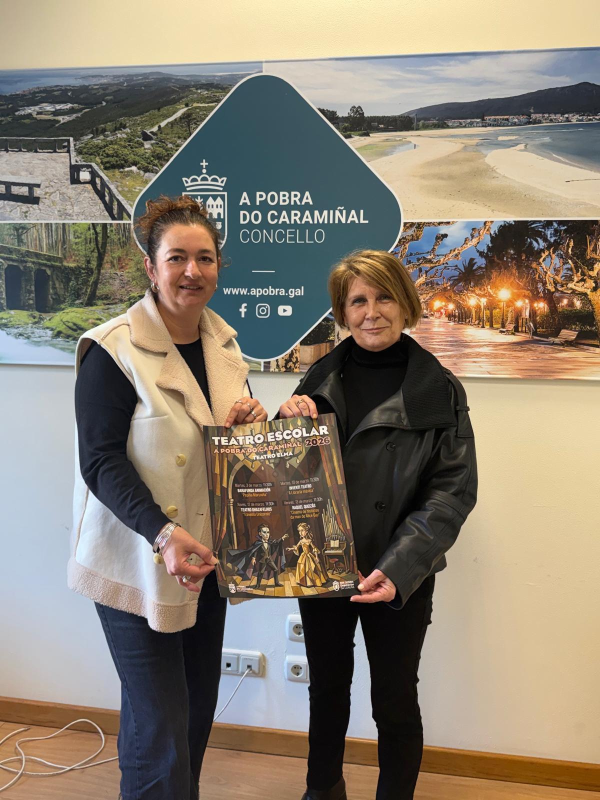 A edil Patricia Lojo, esquerda, e a técnica de Cultura, Fita Sanisidro.