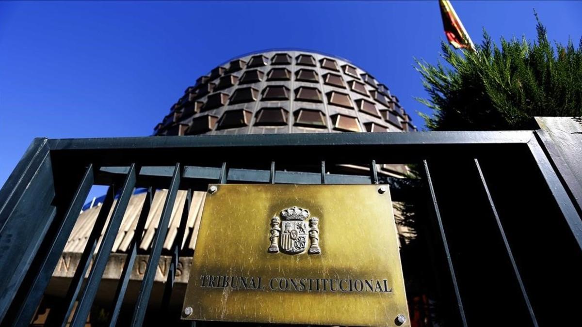 Fachada de la sede del Tribunal Constitucional, en Madrid.