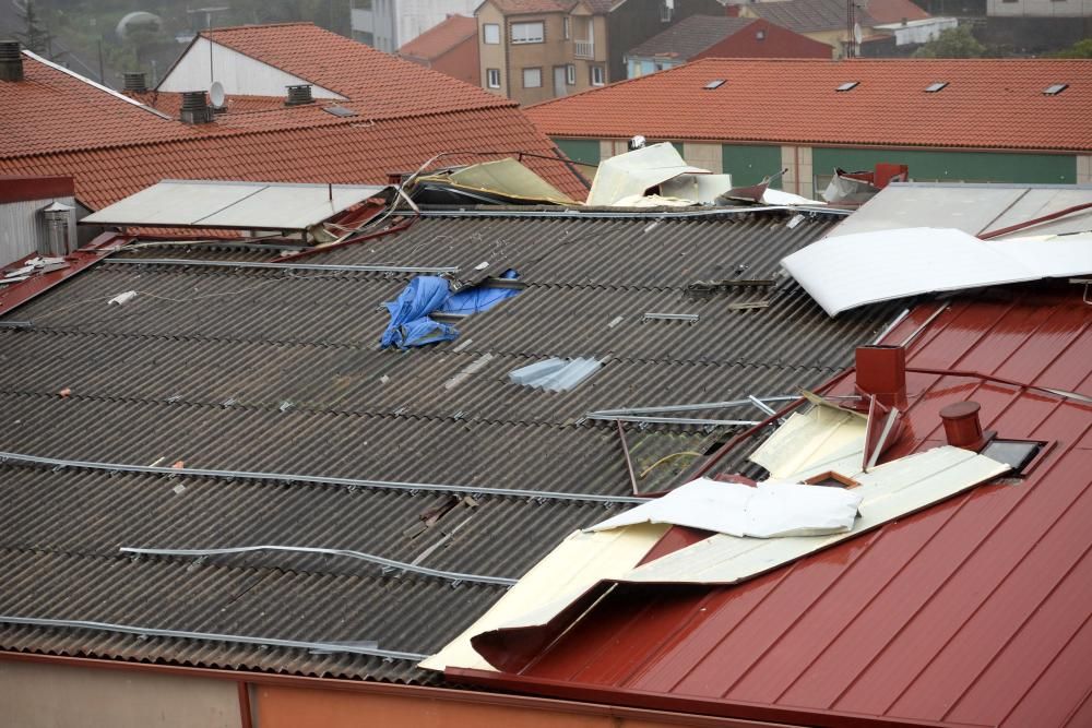 Efectos del temporal en Arousa