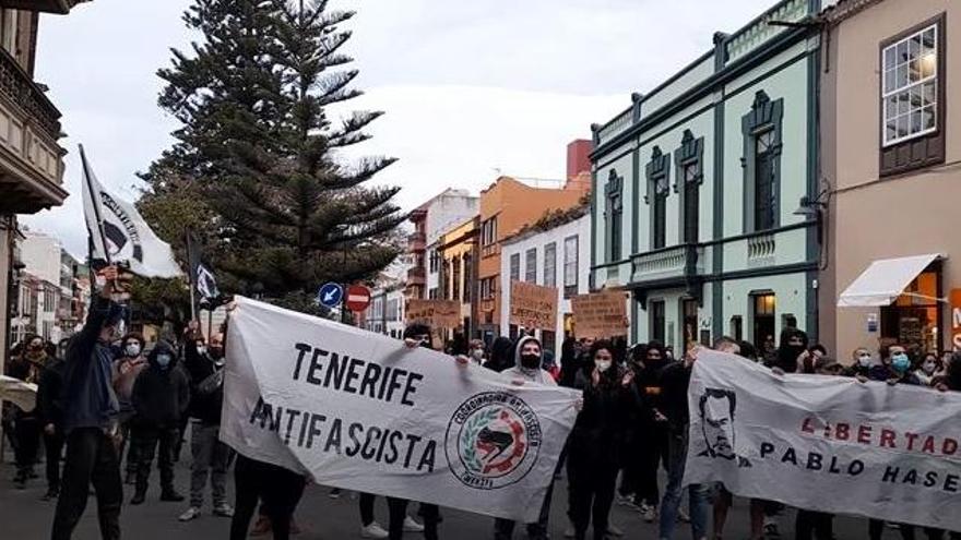 Concentración en La Laguna por la libertad de Pablo Hasél