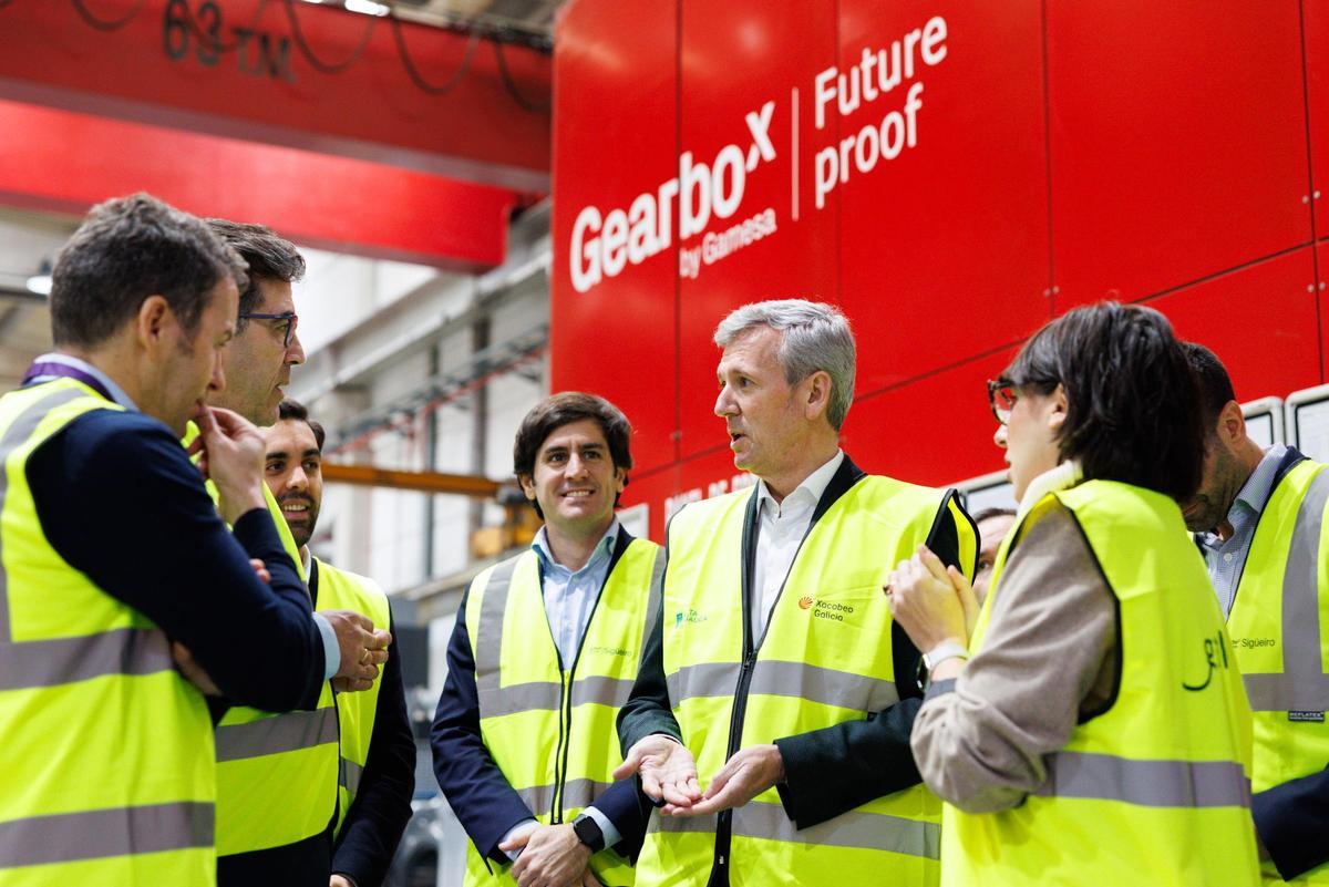 Rueda defiende el impulso a la energía eólica desde la planta de Siemens Gamesa en Sigüeiro Rueda defiende el impulso a la energía eólica desde la planta de Siemens Gamesa en Sigüeiro
