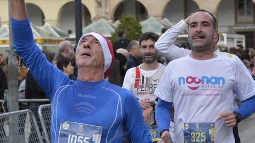 Un veterano corredor, a su llegada a María Pita.