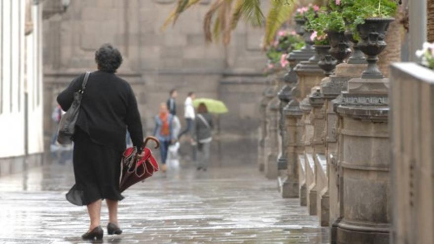 Lluvia en la capital grancanaria