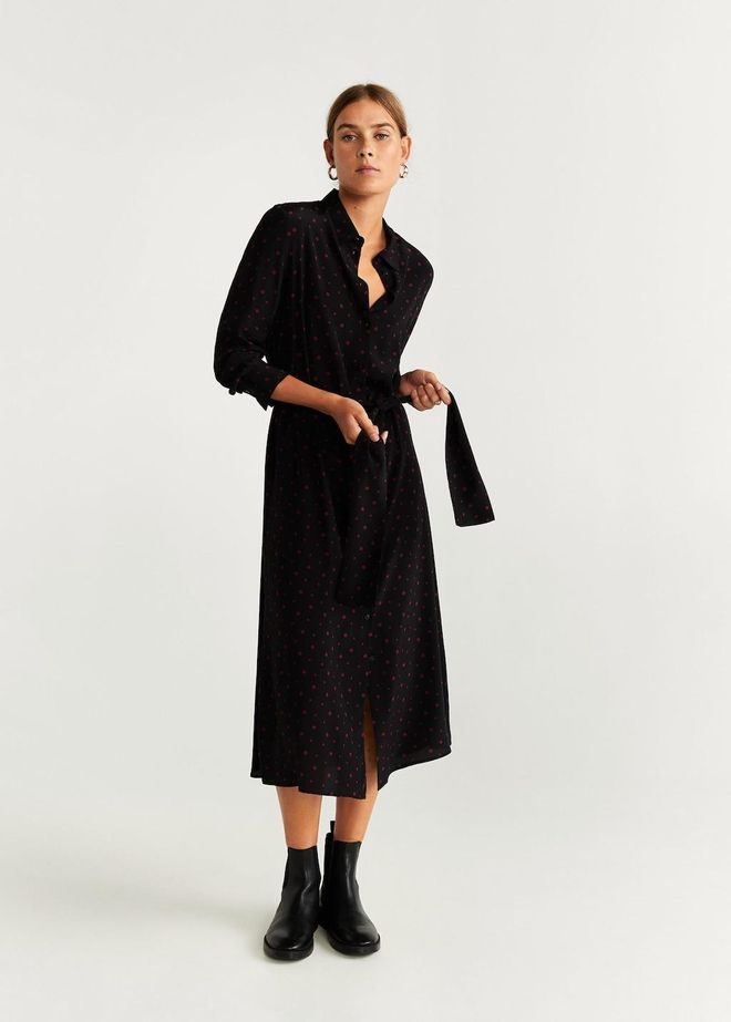 Vestido camisero de las rebajas de Mango