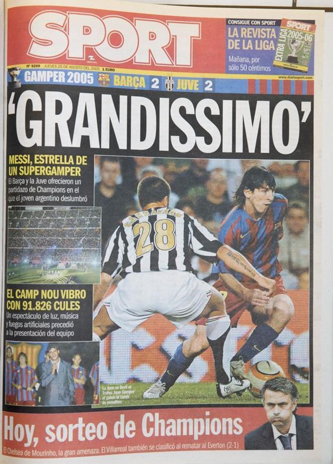 2005 - Messi brilló en el Gamper que el Barça disputó ante la Juventus