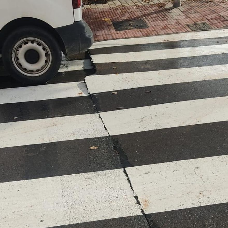 Zona afectada por la fuga de agua.