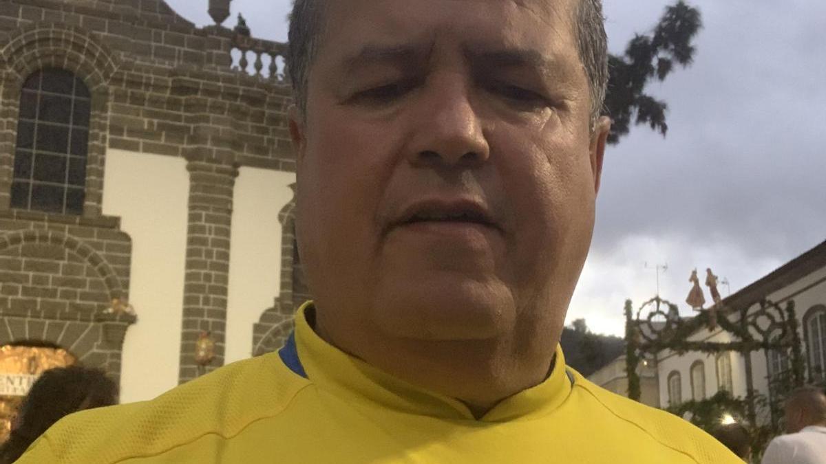 Gregorio Pérez con la camiseta de la UD Las Palmas