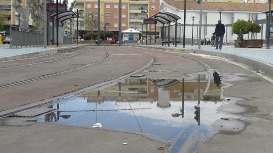 Aspecto del enclave de Torre del Mar donde el tranvía finalizaba su recorrido desde la capital axárquica.