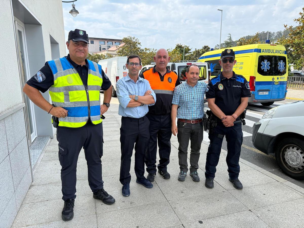 Miembros del equipo que veló por la seguridad de los ciclistas.