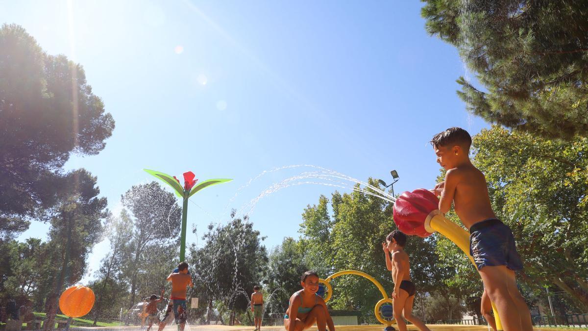 Zona de agua en la Ciudad de los Niños y las Niñas en Córdoba.