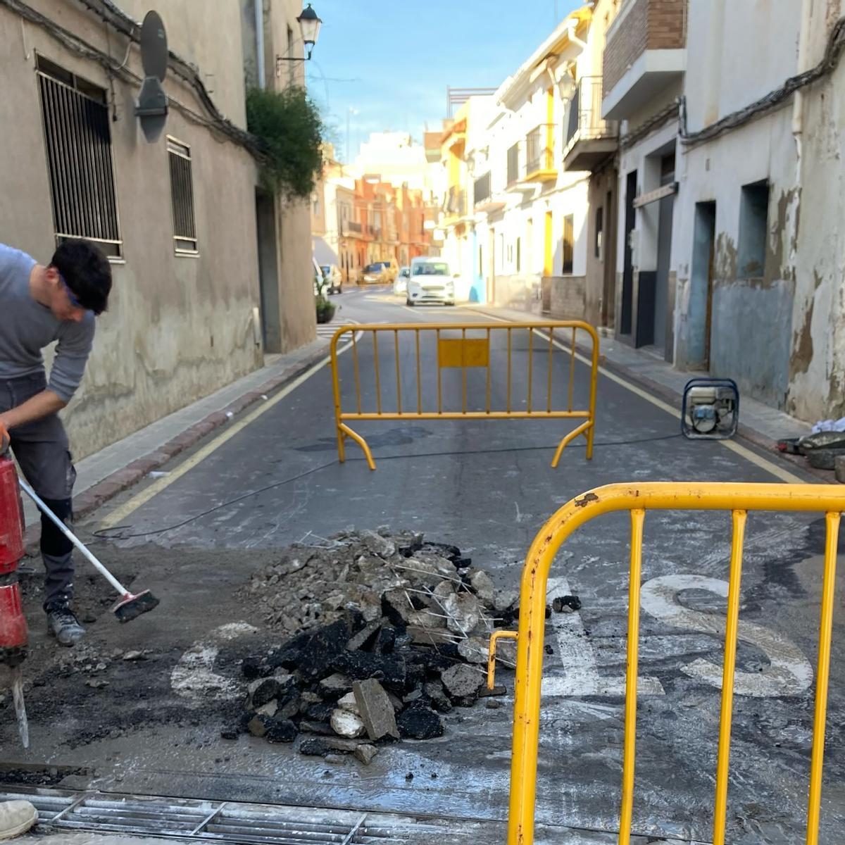 Durante los trabajos de mejora del drenaje.