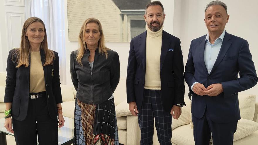 Herrero, Blasco, Badenas y Navarro, tras la reunión de ayer.