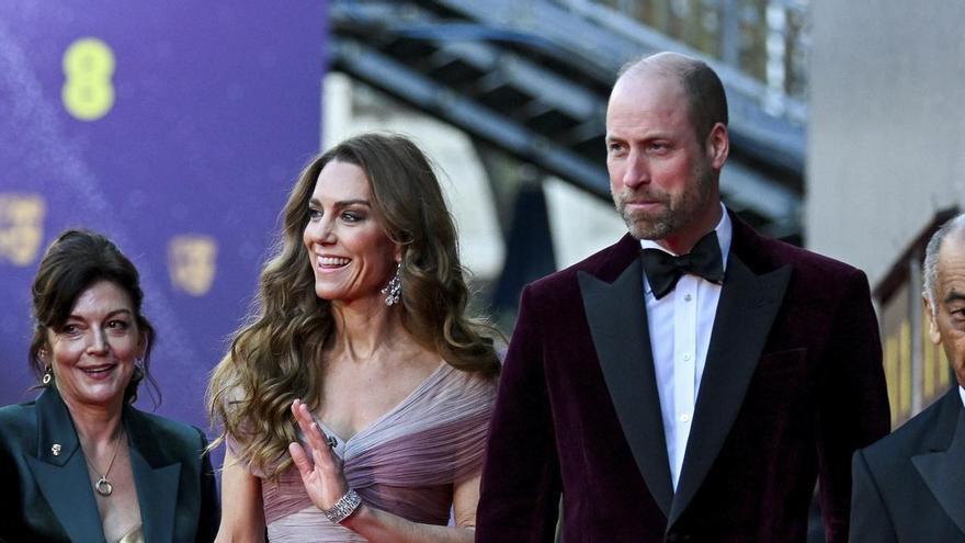 Kate Middleton y el príncipe William, en los premios Bafta en medio de toda la polémica por la conexión de su tío Andrew con Jeffrey Epstein