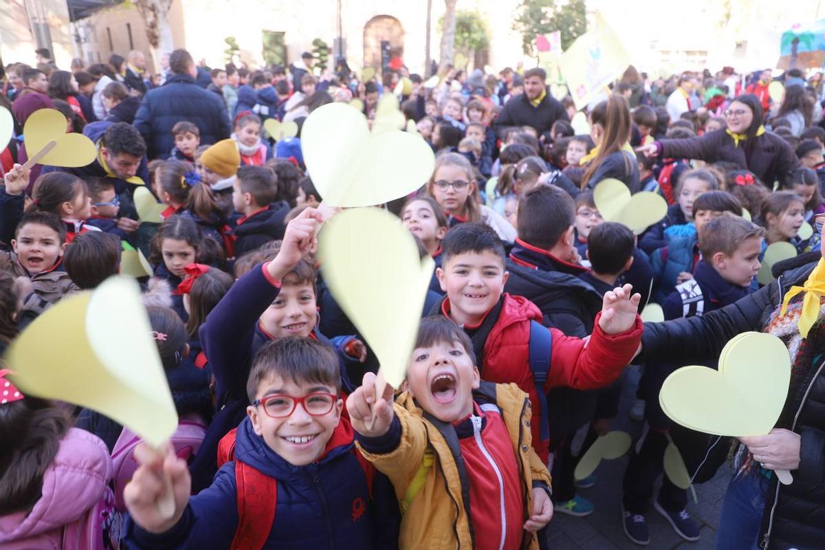 Participantes en la marcha.
