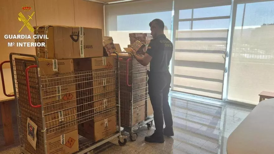 Intervienen en Mos 5.500 unidades de material pirotécnico sin autorizaciones ni medidas de seguridad