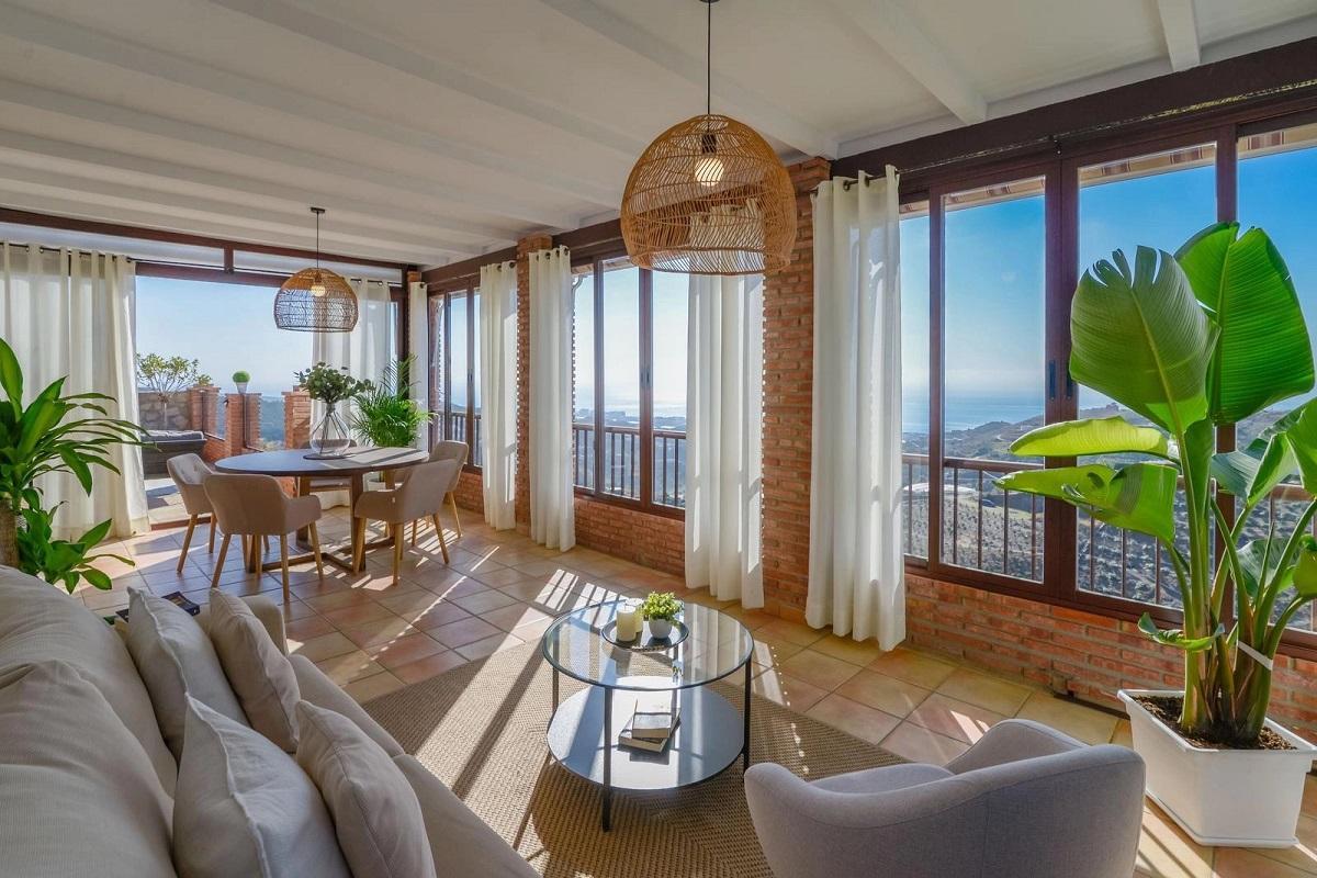 El interior de una vivienda rural en alquiler en la provincia de Málaga.