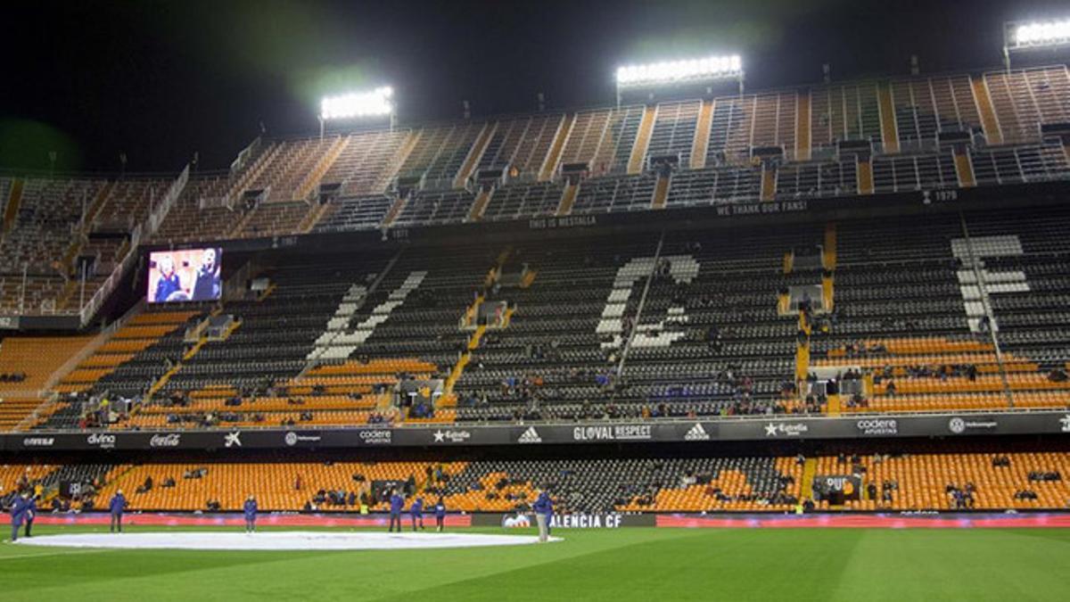 Mestalla, vacío antes del partido