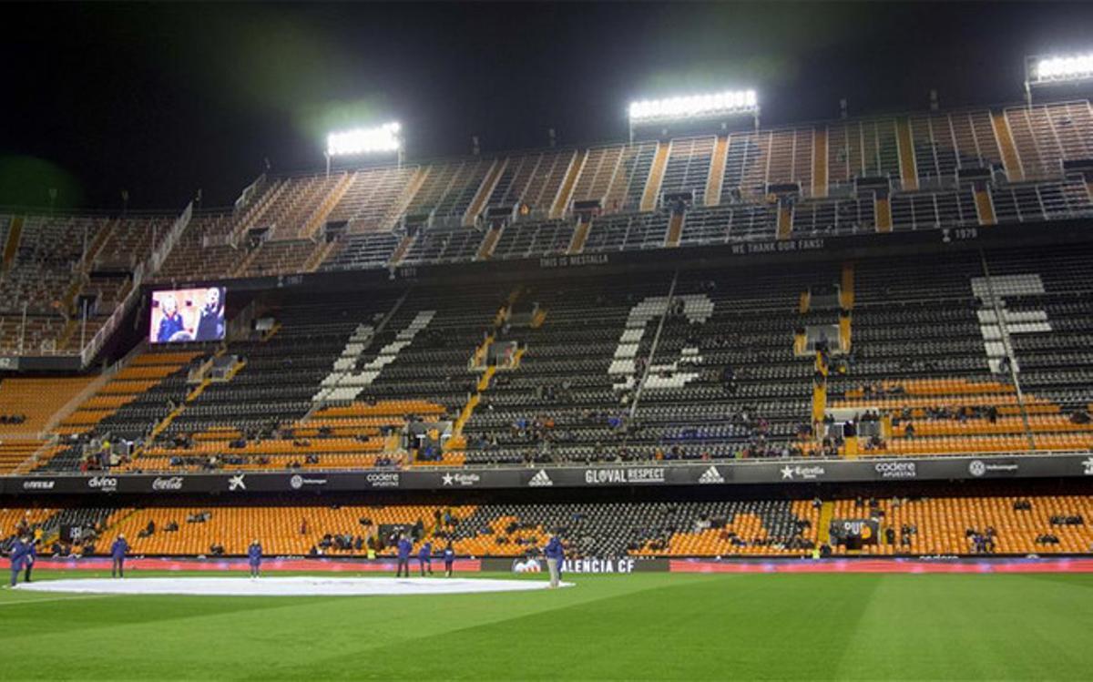 Mestalla, vacío antes del partido