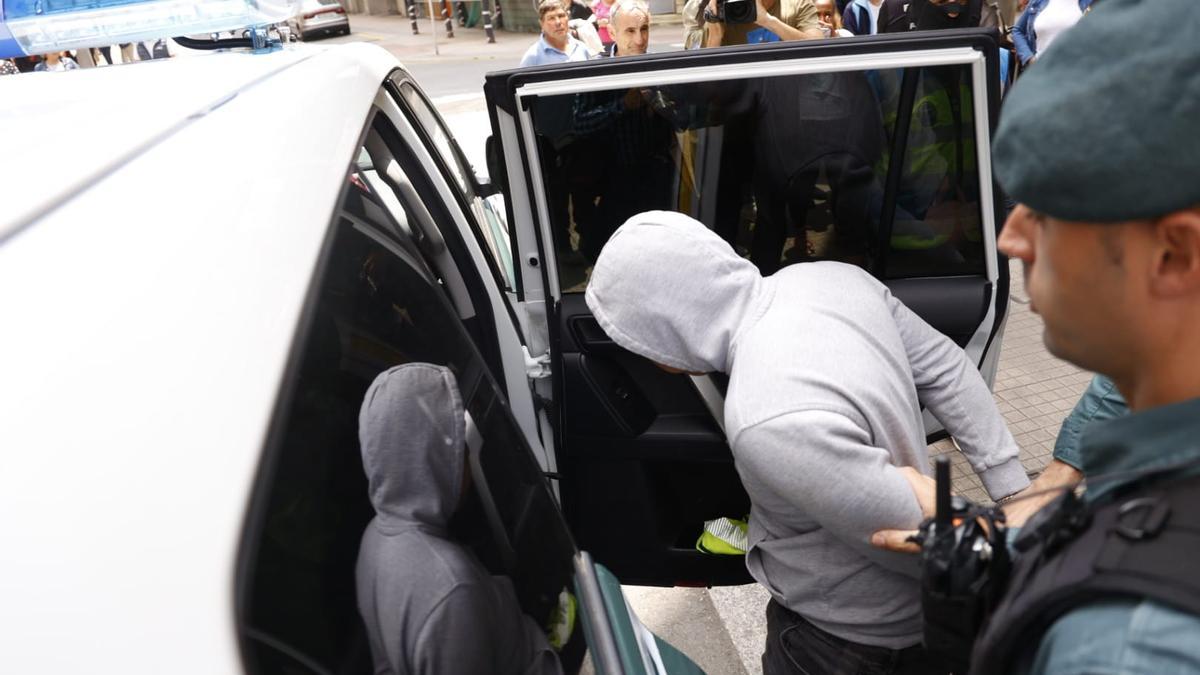 Operativo policial en Pontevedra.