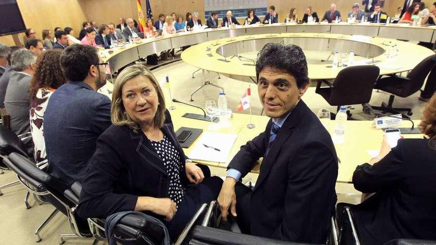 La consejera de Economía y Hacienda, Pilar del Olmo, en la reunión del Consejo de Política Fiscal y Financiera.