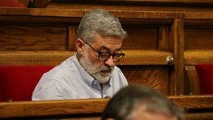 Carles Riera, diputado de la CUP, en el Parlament.