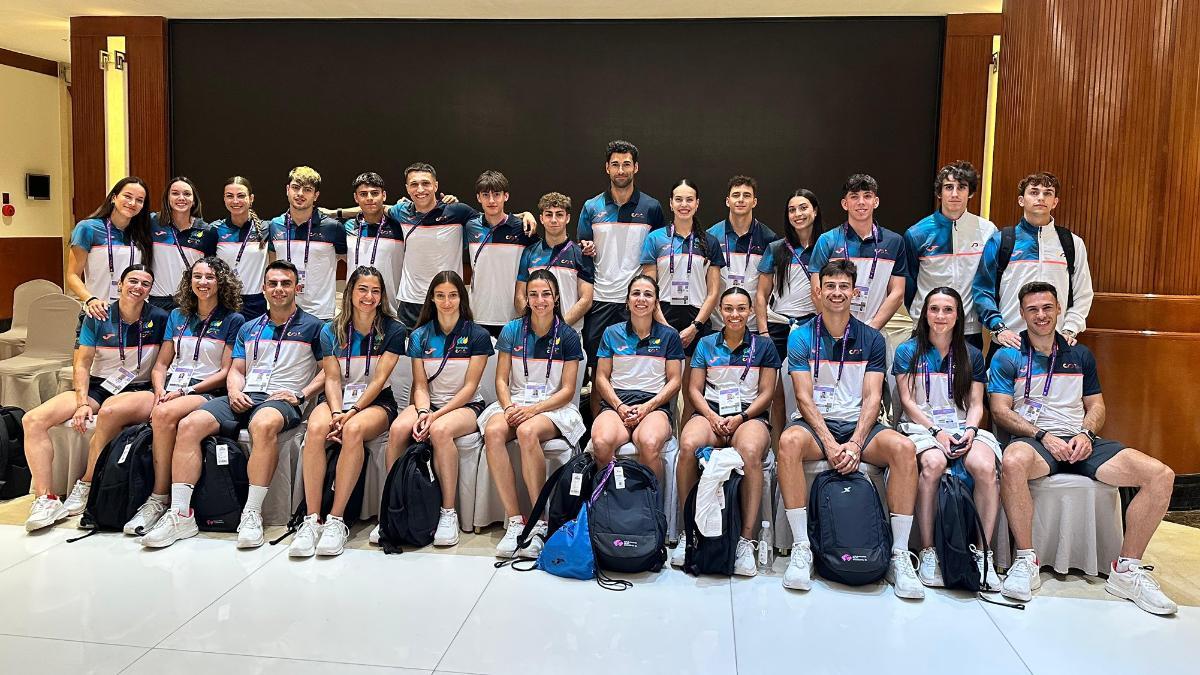 El equipo español al completo, en Guangzhou