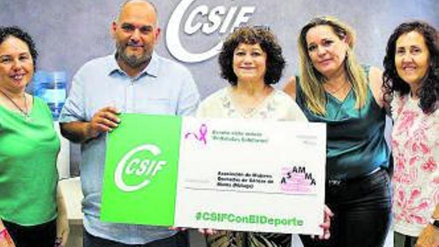 Recaudación solidaria de Csif Málaga a Asamma