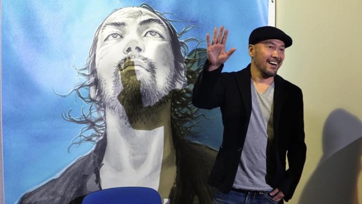 El artista Takehiko Inoue, ayer, en el Salón del Manga de Barcelona.