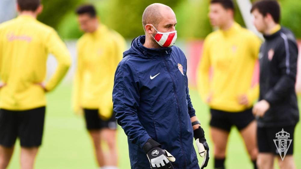 Entrenamiento del Sporting en Mareo.