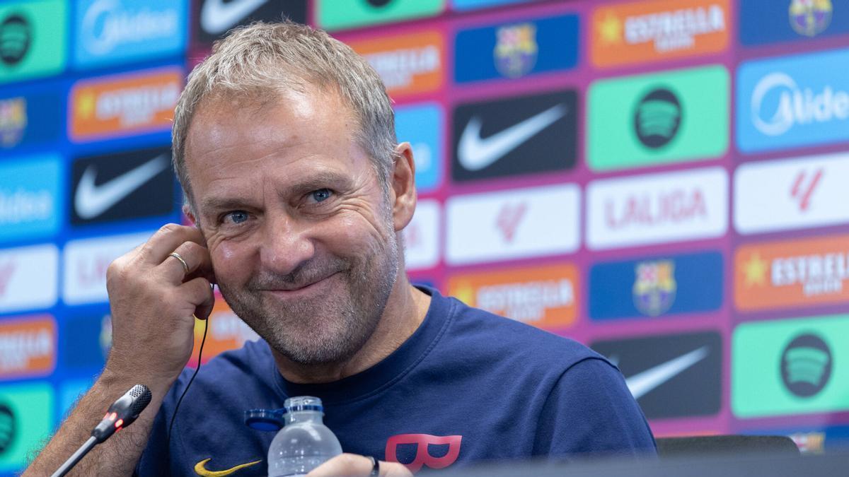 rueda de prensa previa al partido entre FC Barcelona y Racing, en vivo