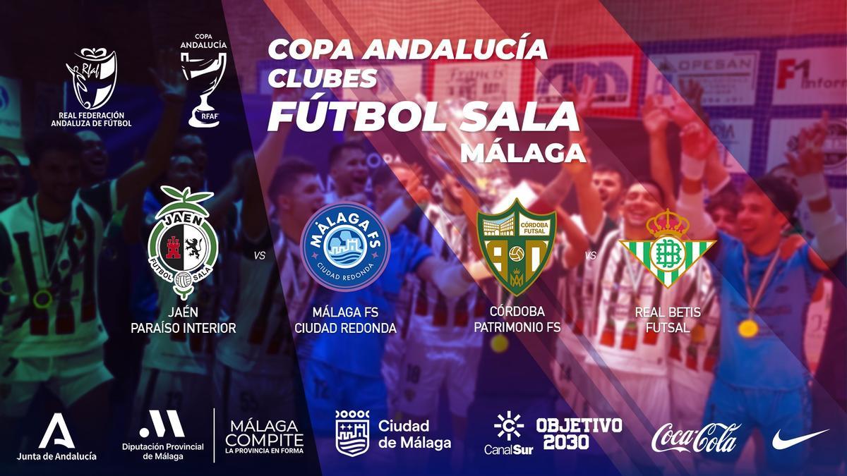 Cuadro de participantes de la Copa Andalucía de fútbol sala 2024.