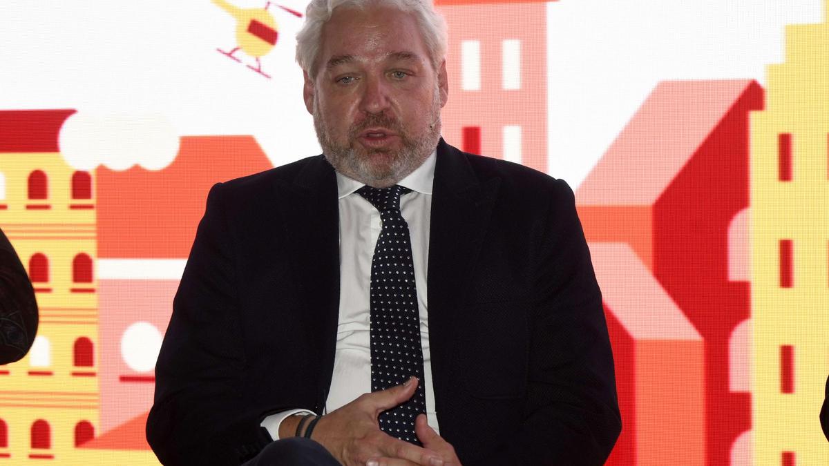 Ginés Campillo, alcalde de Mazarrón, durante su participación en el Foro