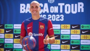 PRESENTACION ORIOL ROMEU. GIRA DEL FC BARCELONA EN LOS ANGELES. FOTO: VALENTI ENRICH