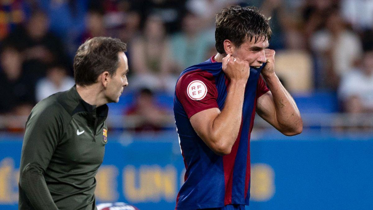 ¡Guiu no falla! Gol en su primera titularidad con el Barça Atlètic