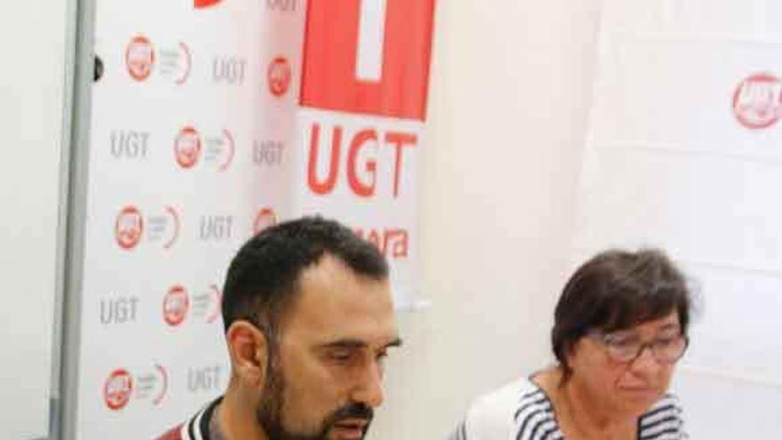 El delegado de UGT, Lorenzo Ferrero, en la comparecencia.