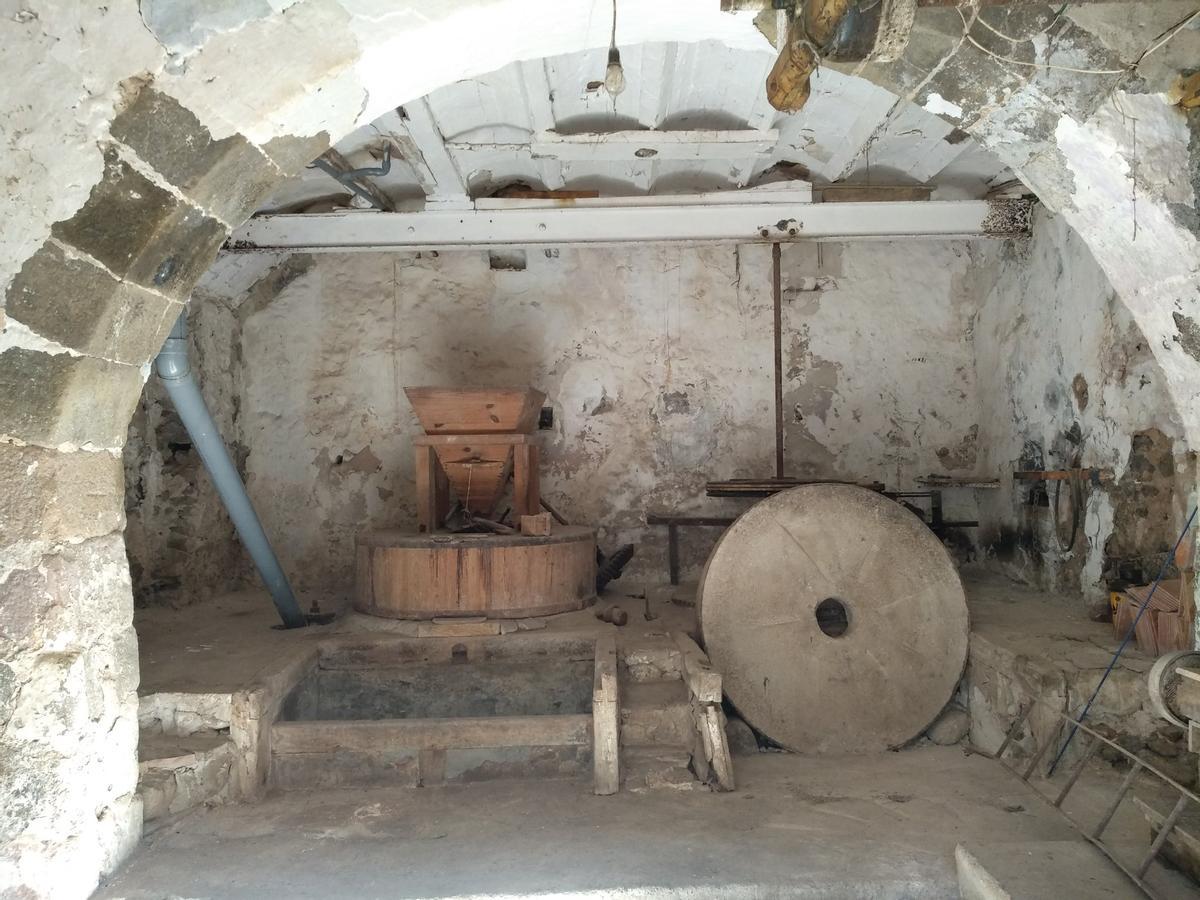 Foto del interior del Molí Vell de Figueroles.