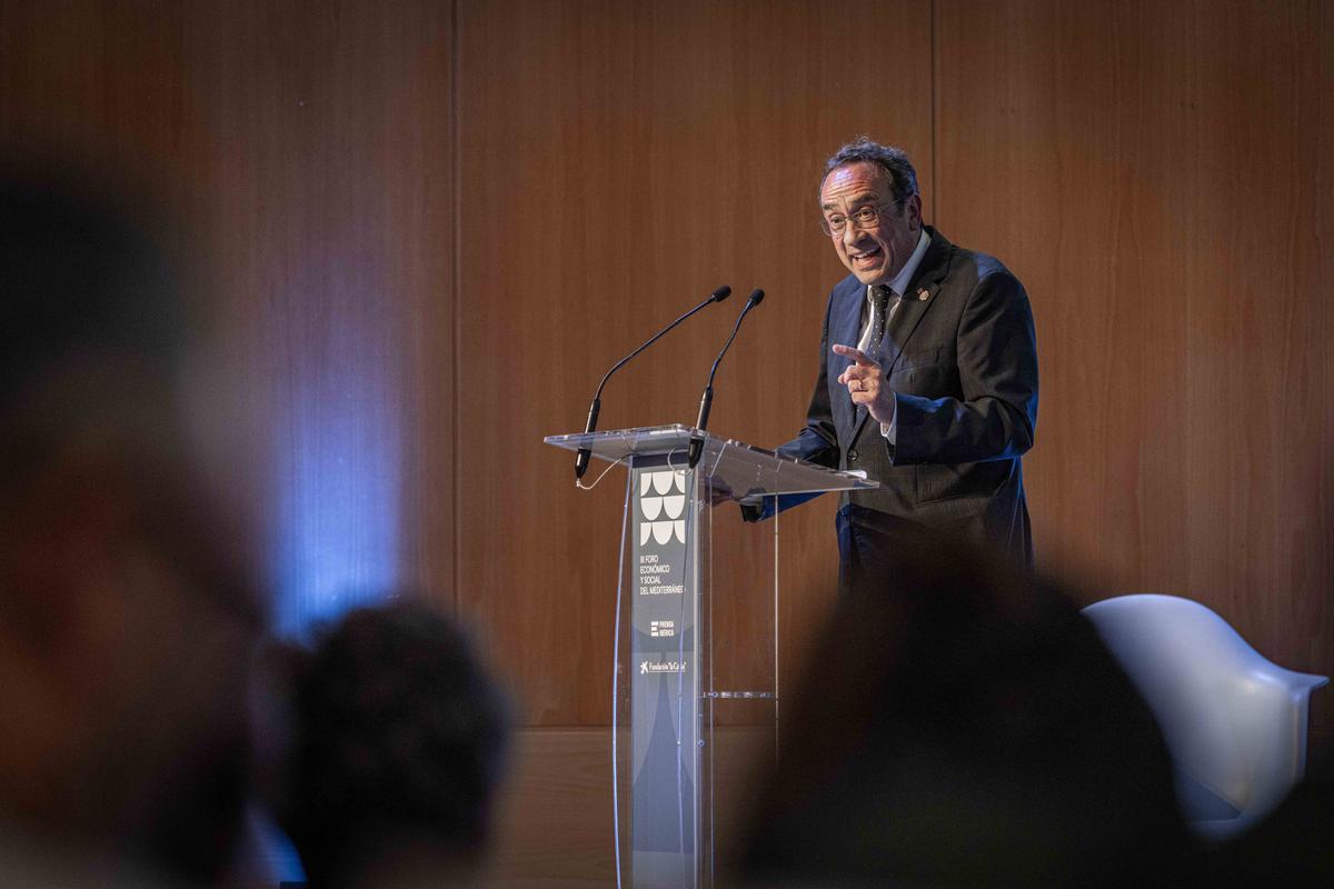 Josep Rull, presidente del Parlament de Catalunya, durante la bienvenida institucional del acto celebrado en Barcelona, a 16 de junio de 2026. Inaguración del III Foro Económico y Social del Mediterráneo. AUTOR:Manu Mitru | EPC Josep Rull, presidente del Parlament de Catalunya, durante la bienvenida institucional del acto celebrado en Barcelona, a 16 de junio de 2026. Inaguración del III Foro Económico y Social del Mediterráneo. AUTOR:Manu Mitru | EPC
