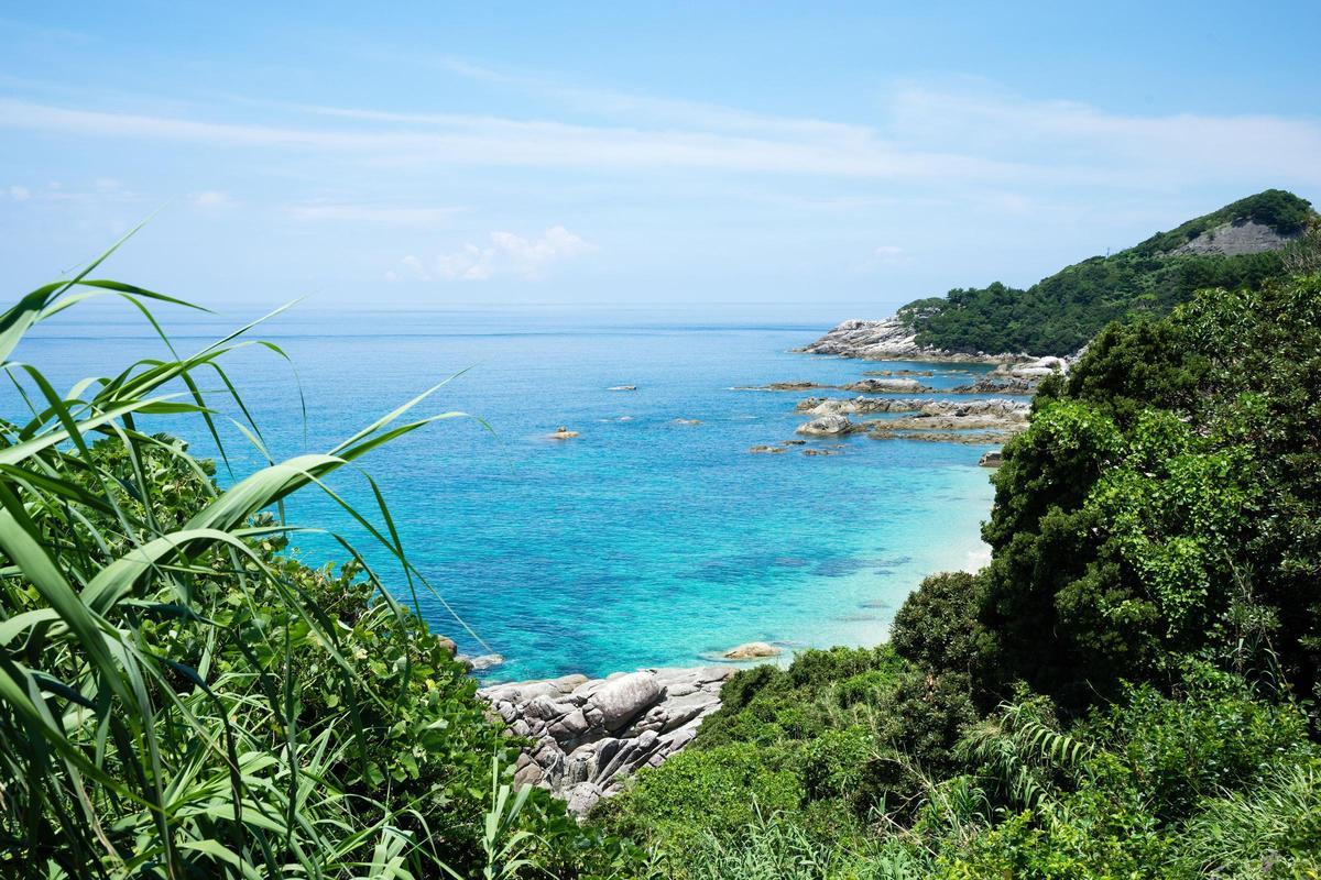 Vista de una de las playas de la isla de Yakushima
