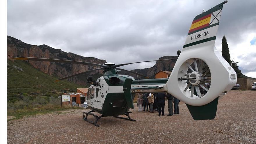 Helicóptero de la Guardia Civil rescata a una senderista herida en Gistaín