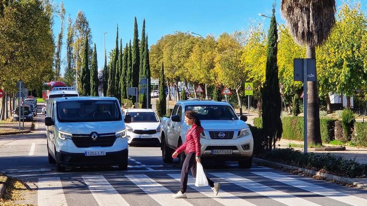 Imagen del paso de peatones entre la calle Túnez y la avenida de la Hispanidad donde se produjo el atropello más grave.