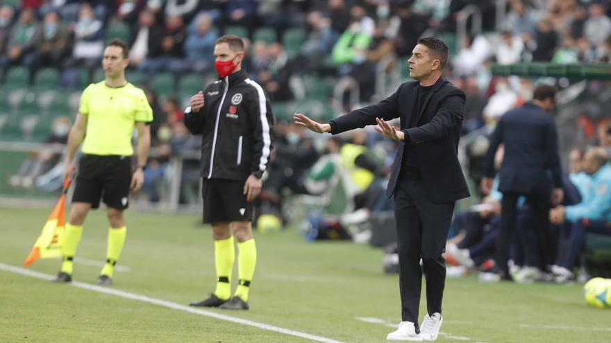 Francisco Rodríguez, durante el transcurso del Elche-Valencia