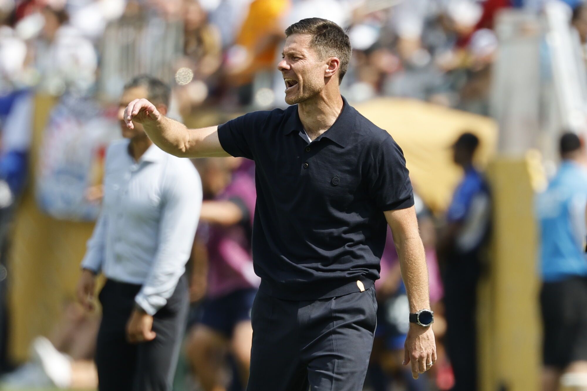 CHARLOTTE (United States), 22/06/2025.- Real Madrid head coach Xabi Alonso reacts during the FIFA Club World Cup 2025 match between Real Madrid and Pachuca in Charlotte, North Carolina, USA, 22 June 2025. (Mundial de Fútbol) EFE/EPA/ERIK S. LESSER