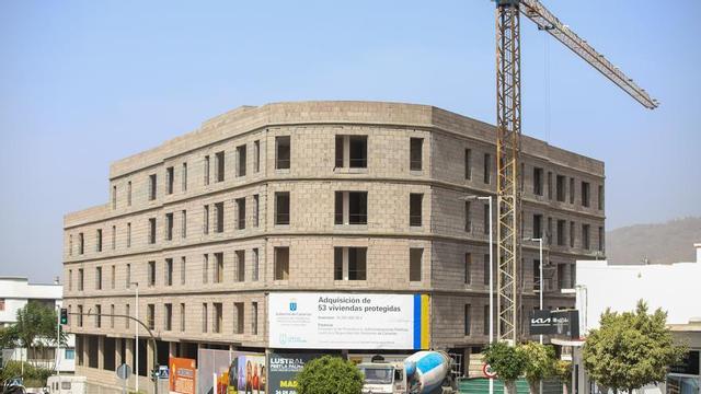 Una promoción de vivienda en construcción.