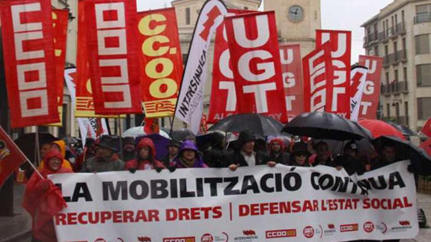 Imagen de una manifestación contra la reforma laboral.