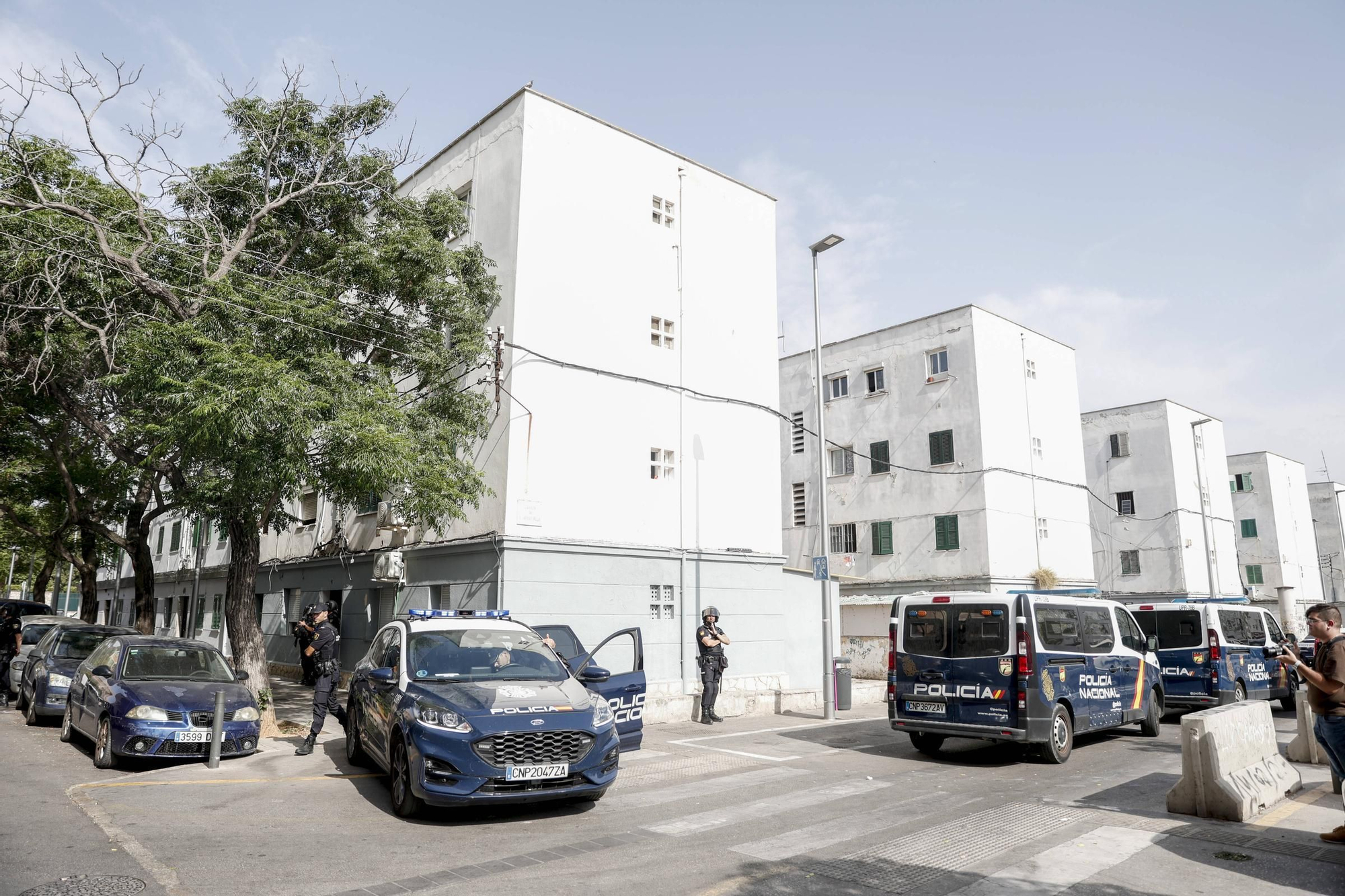 La Policía Nacional toma la barriada de Corea, en Palma, en una operación antidroga