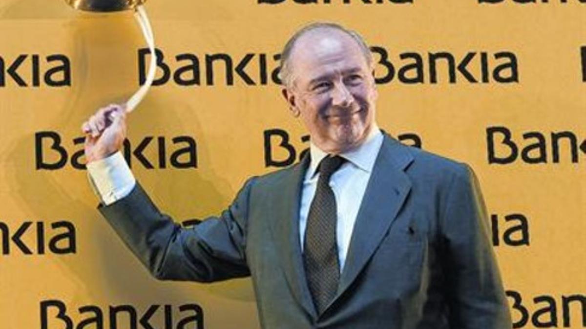 Rato, en la salida a bolsa de Bankia, el 20 de julio del 2011.