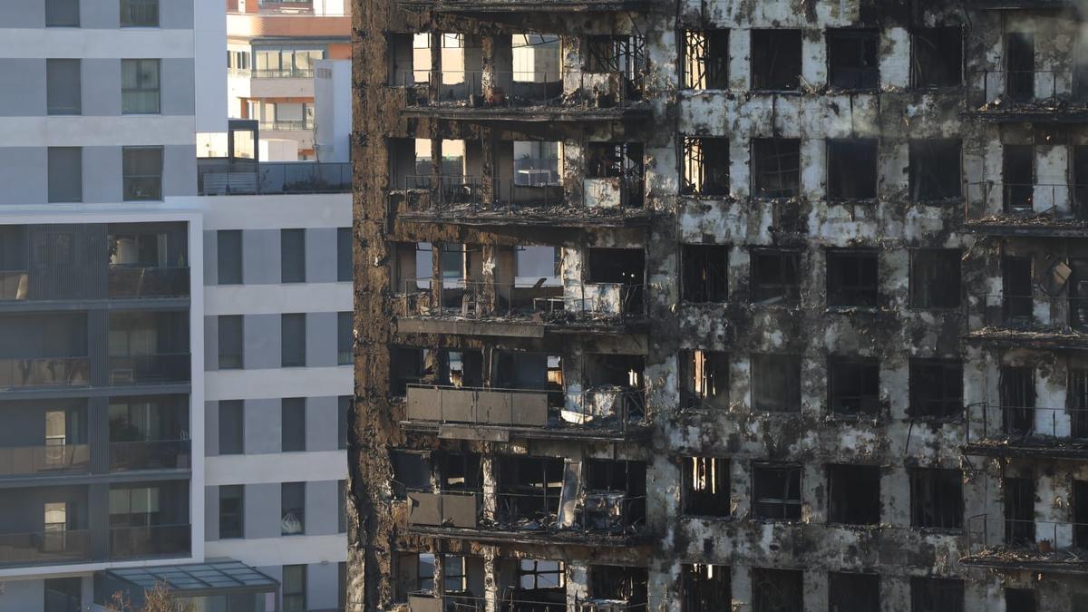 Estado en el que ha quedado el inmueble de Campanar.