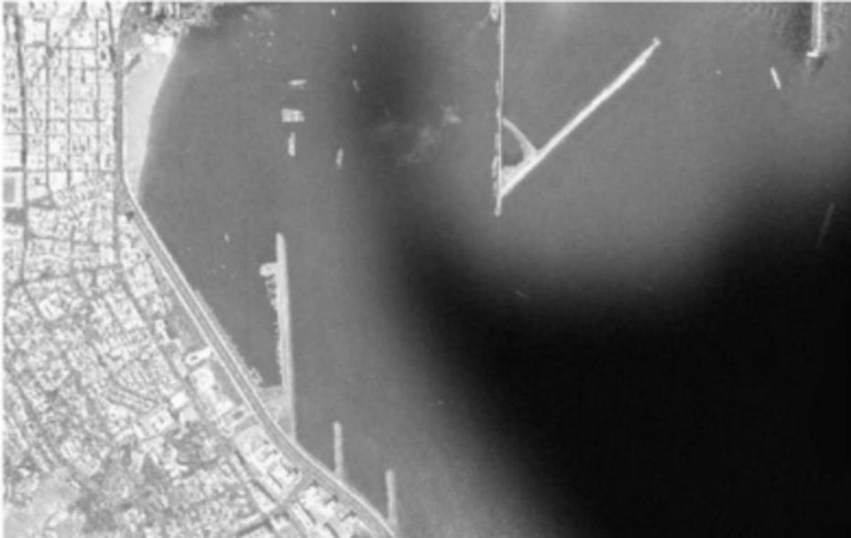 Imagen aérea de la bahía en 1973. | LP/DLP