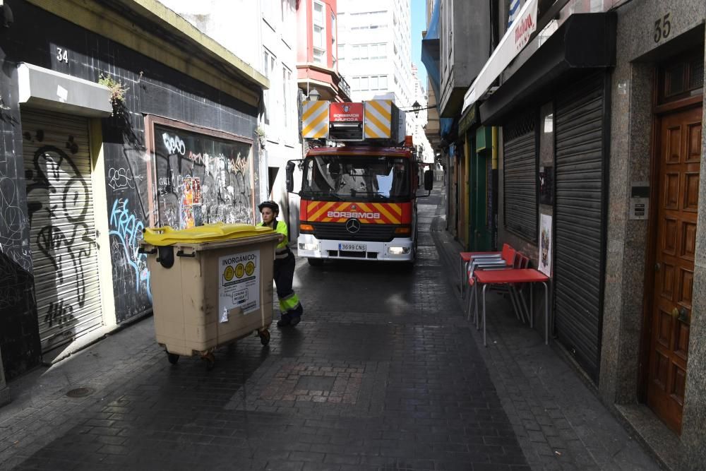 Incendio en un restaurante de la calle Oliva