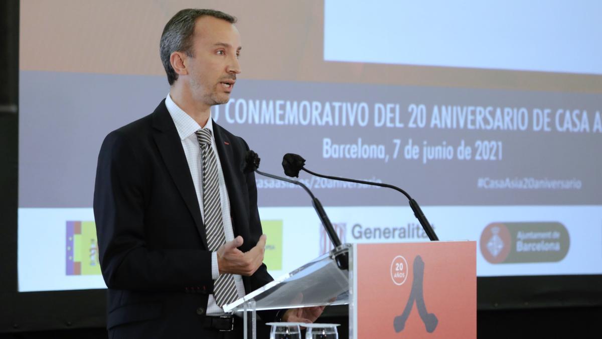 BARCELONA 07/06/2021  Internacional.  Acto conmemorativo del 20 aniversario de Casa Asia en el Palau de Pedralbes En la foto Javier Parrondo director general de Casa Asia, FOTO de FERRAN NADEU